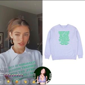 Pleasures Crewneck (as seen on Madison Beer)